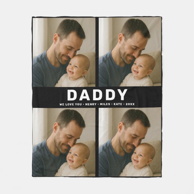 Cobertor De Velo Best Dad Ever Custom Photo | Personalized Father’s (Frente)