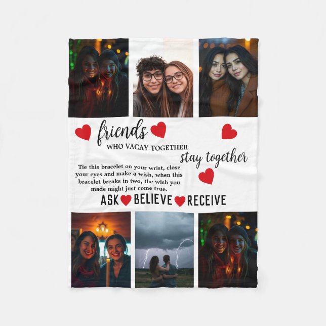 Cobertor De Velo Best Friend Friendship Day Photo (Frente)