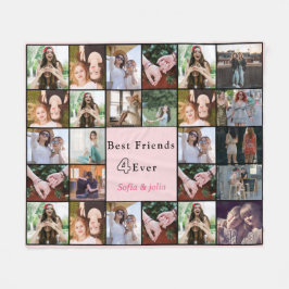 Cobertor De Velo Best Friends Forever – 26 Photo Collage Blanket