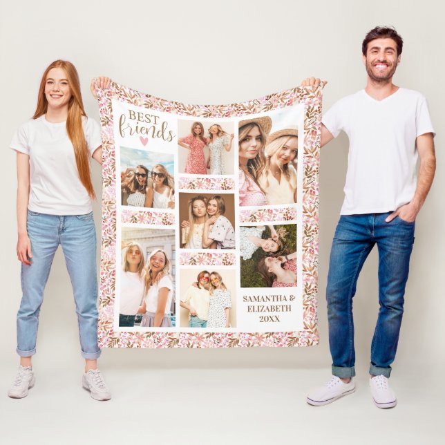 Cobertor De Velo Best Friends Stylish BFF Friendship Pink Photo (In Situ)