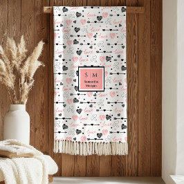 Cobertor De Velo Best Valentine’s Gift Personalized Heart Sketch 