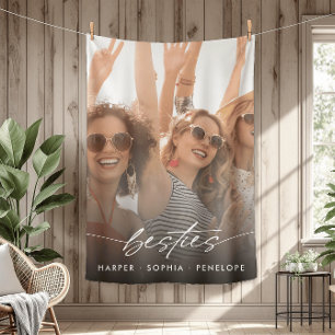 Cobertor De Velo Besties Simples Criam seu próprio script moderno d