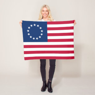 Cobertor De Velo Betsy Ross American Flag