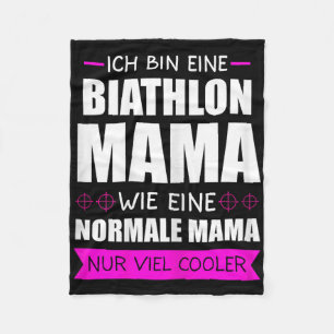 Cobertor De Velo Biathlon Mama esquiando alcance de tiro Biathlete 