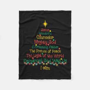 Cobertor De Velo Bíblia de Jesus Natal Cristão Nomes Xmas Árvore Sh