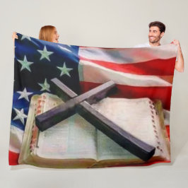 COBERTOR DE VELO BÍBLIA E CRUZ COM BANDEIRA
