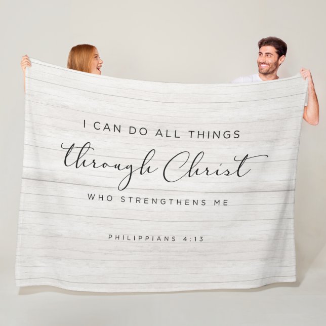Cobertor De Velo Bíblia Verse Philippians 4:13 Posso Fazer Todas As (In Situ)