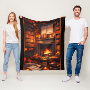 Cobertor De Velo Biblioteca Cozy Autumn
