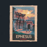 Cobertor De Velo Biblioteca Ephesus de Celsus Viagem Art Vintage<br><div class="desc">Ephesus num estilo de arte vetorial. O Ephesus é uma cidade antiga na região central do Egeu da Turquia,  perto de Selçuk dos tempos modernos. Seus restos escavados refletem séculos de história,  da Grécia clássica ao Império Romano.</div>