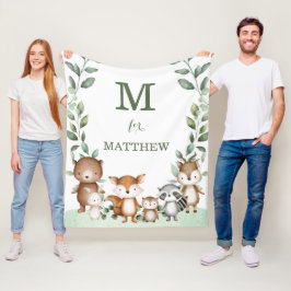 Cobertor De Velo Bichos-de-floresta-cútis Monograma