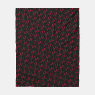 Cobertor De Velo Bicicletas Vermelhas em Black Blanket para um cicl