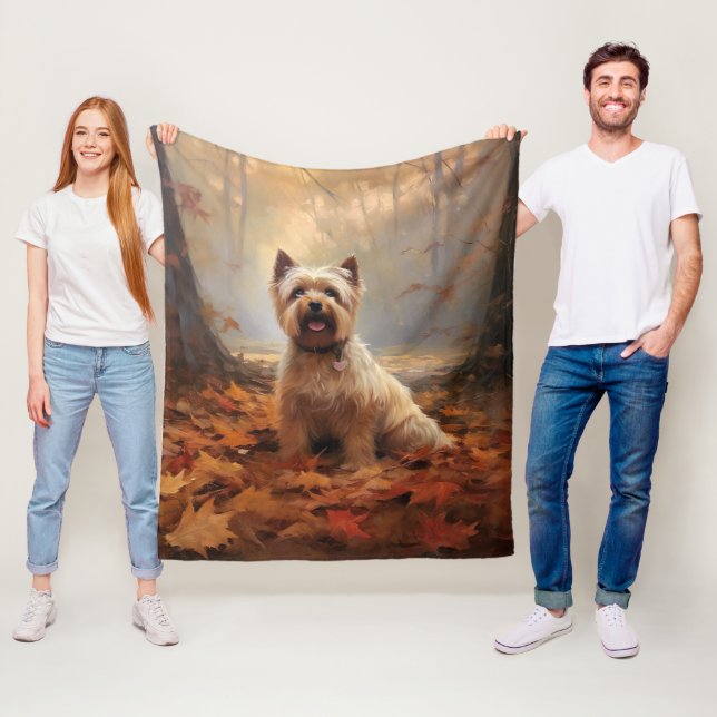 Cobertor De Velo Biewer Terrier no outono deixa cair inspiração (In Situ)