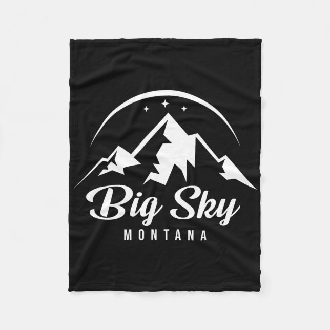 Cobertor De Velo Big Sky Montana Ski Resort Ski Snowboard (Frente)