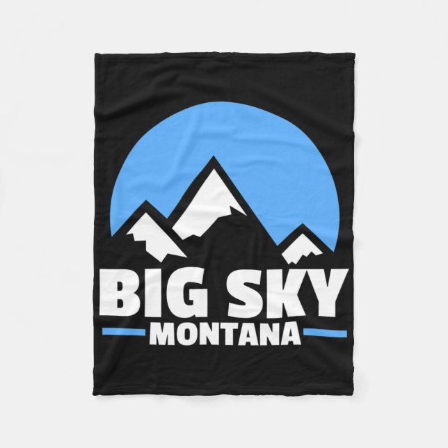 Cobertor De Velo Big Sky Montana Snowboard Mountain (Frente)
