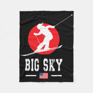 Cobertor De Velo Big Sky Usa Ski Resort Rocky Montanhas Americanas