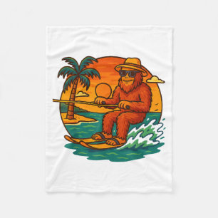 Cobertor De Velo Bigfoot esqui aquático gráfico de praia ao pôr do 