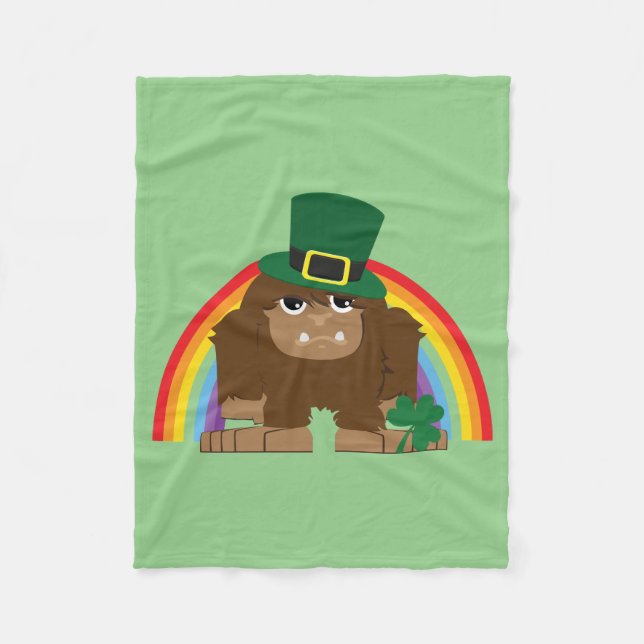 Cobertor De Velo Bigfoot Leprechaun Fofo (Frente)