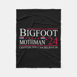 Cobertor De Velo Bigfoot Mothman 2024 Presidente Eleição Engraçada 