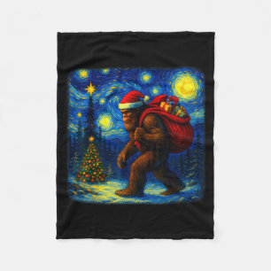Cobertor De Velo Bigfoot Papai Noel Estrela de Natal Noite Sasquatc
