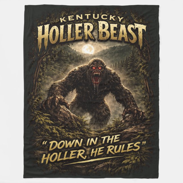 Cobertor De Velo Bigfoot Sasquatch (Frente)