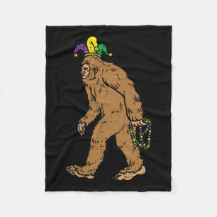 Cobertor De Velo Bigfoot Sasquatsh Jester Miçangas Engraçado Mardi