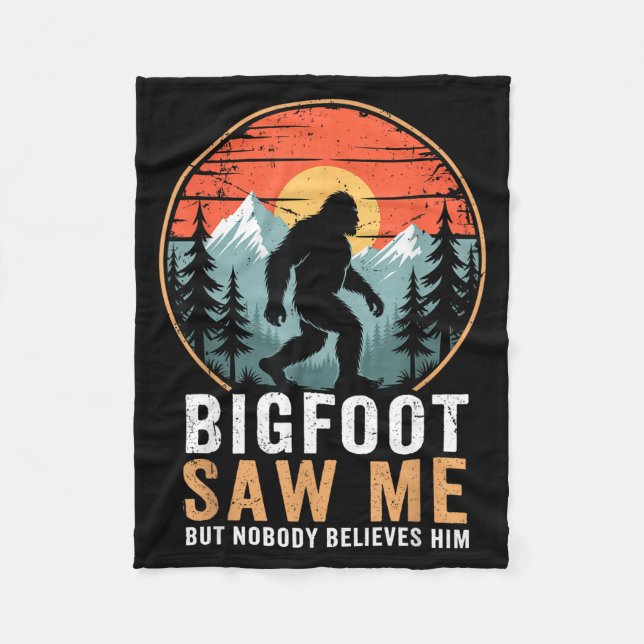 Cobertor De Velo Bigfoot Saw Me But Nobody Believes Him Humor Funny (Frente)