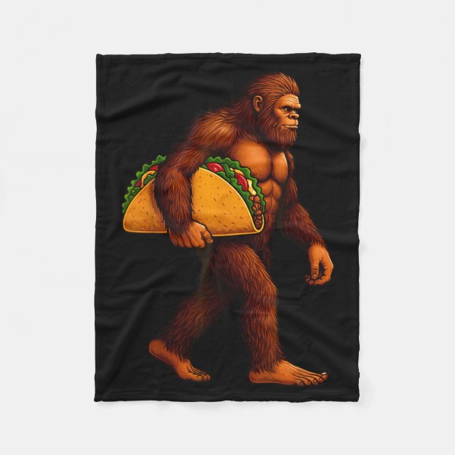 Cobertor De Velo Bigfoot Taco Sasquatch Walking Taco Funny Shirt Me (Frente)