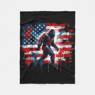 Cobertor De Velo Bigfoot usa bandeira americana sasquatch patriótic