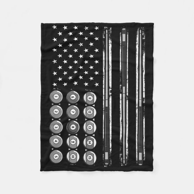 Cobertor De Velo Billard EUA Flag Piscina Billiards (Frente)