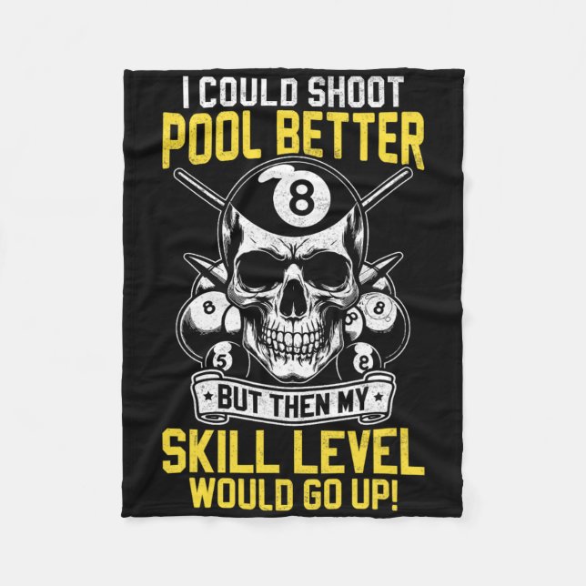 Cobertor De Velo Billiards, Jogo de Piscina de Crânio, Eu Podia Ati (Frente)