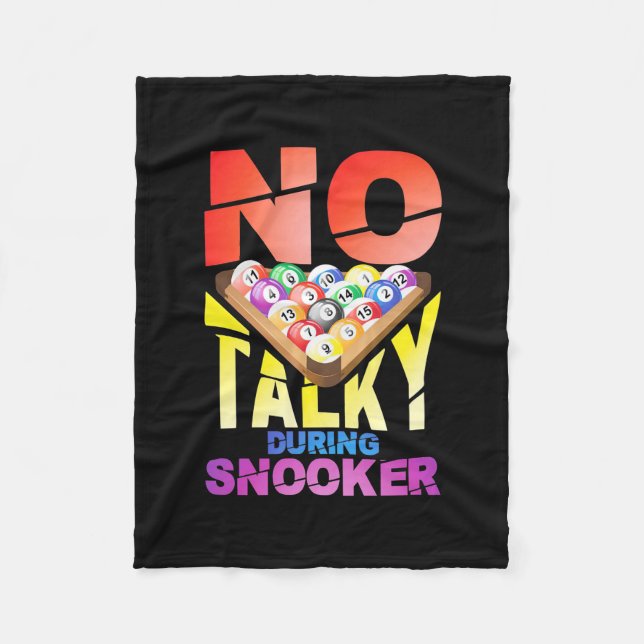 Cobertor De Velo Billiards Player | No Talky During Snooker (Frente)