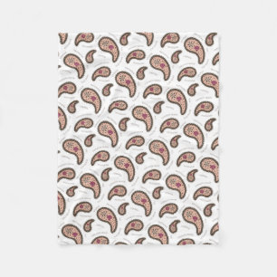 Cobertor De Velo Biologia da Ciência do Paismley Paramecia Branco