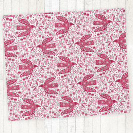 Cobertor De Velo Bird Art Red