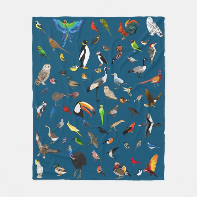 Cobertor De Velo Bird Nerd Fleece Blanket (Frente)