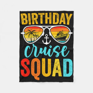 Cobertor De Velo Birthday Cruise Squad 2025 Cruise Festa de anivers