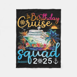 Cobertor De Velo Birthday Cruise Squad 2025 Cruise Festa de anivers