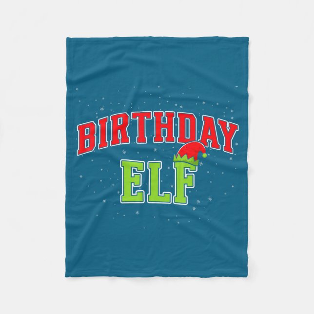 Cobertor De Velo Birthday Elf Christmas Family Matching Group Xmas  (Frente)