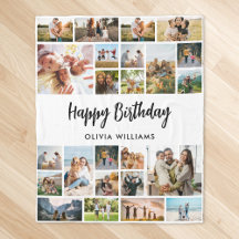 Birthday Personalized 24 Photo Collage