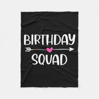 Cobertor De Velo Birthday Squad Funny Gift Men Boys Women Girls Kid