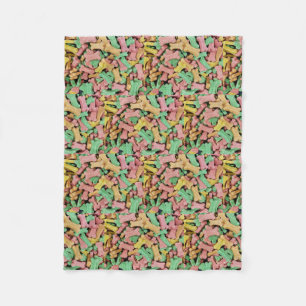 Cobertor De Velo biscoitos coloridos à base de ossos de cães