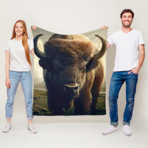 Cobertor De Velo Bison Painting