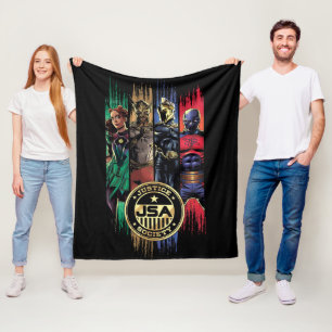 Cobertor De Velo Black Adam Justice Society Heroes In Stripes