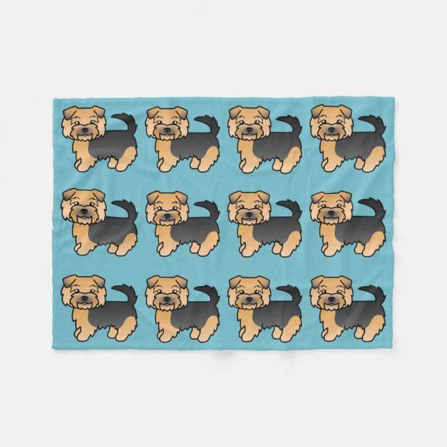 Cobertor De Velo Black And Tan Norfolk Terrier (Frente (Horizontal))