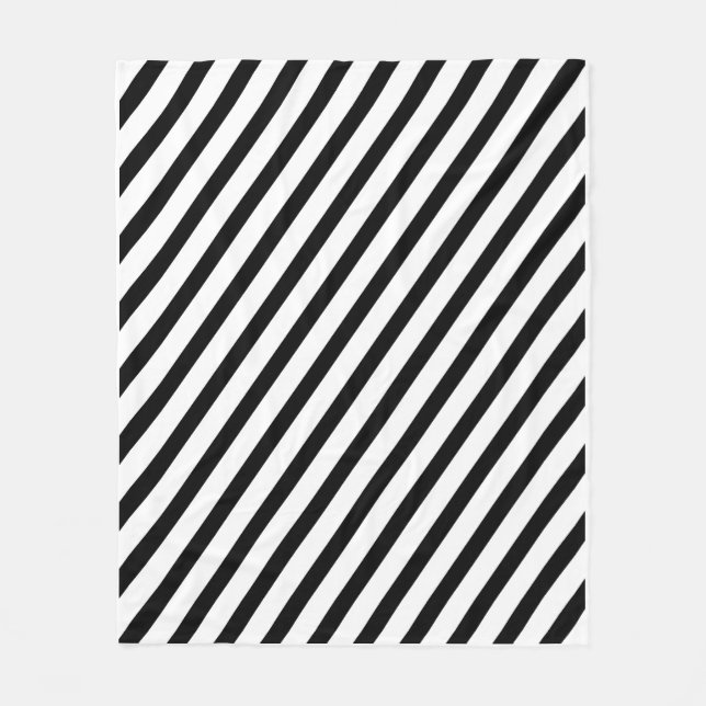 Cobertor De Velo Black and White Diagonal Stripes (Frente)