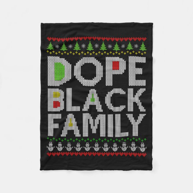 Cobertor De Velo Black Family 2025 Afro Christmas Tree Santa Pj Mat (Frente)