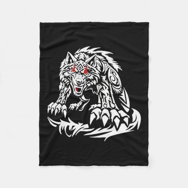 Cobertor De Velo Black Jacob Fatu Wolf (Frente)