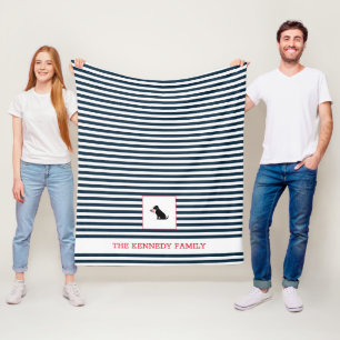 Cobertor De Velo Black Lab American Flag FAMILY NAME (NOME DA FAMÍL