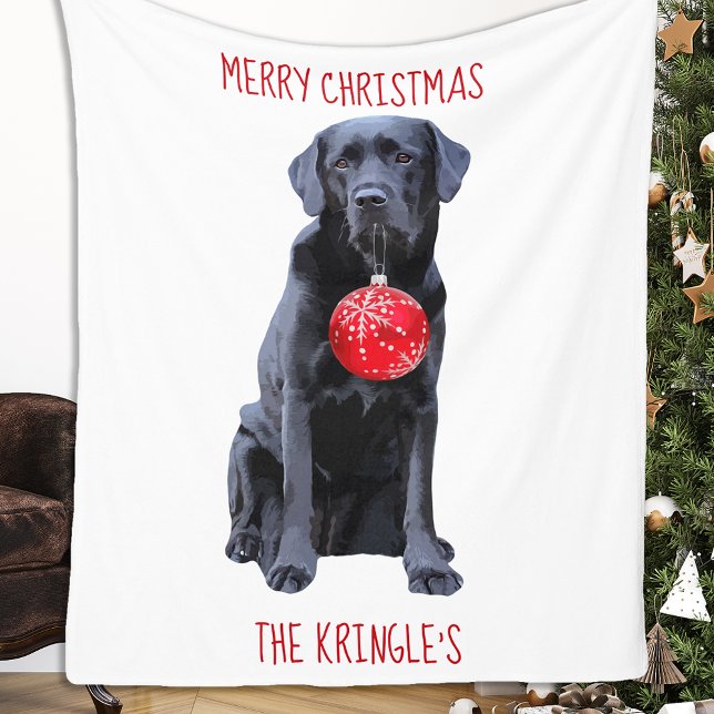 Cobertor De Velo Black Lab Christmas Dog Labrador (Criador carregado)