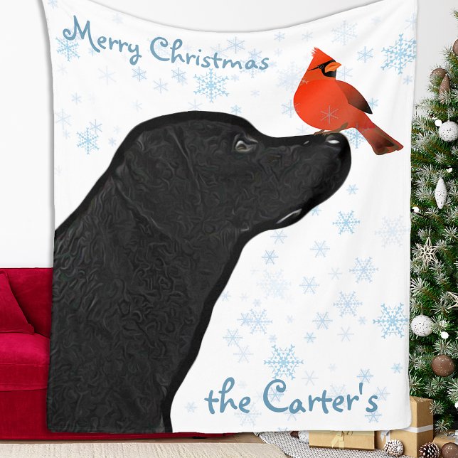 Cobertor De Velo Black Lab Christmas Dog Labrador (Criador carregado)