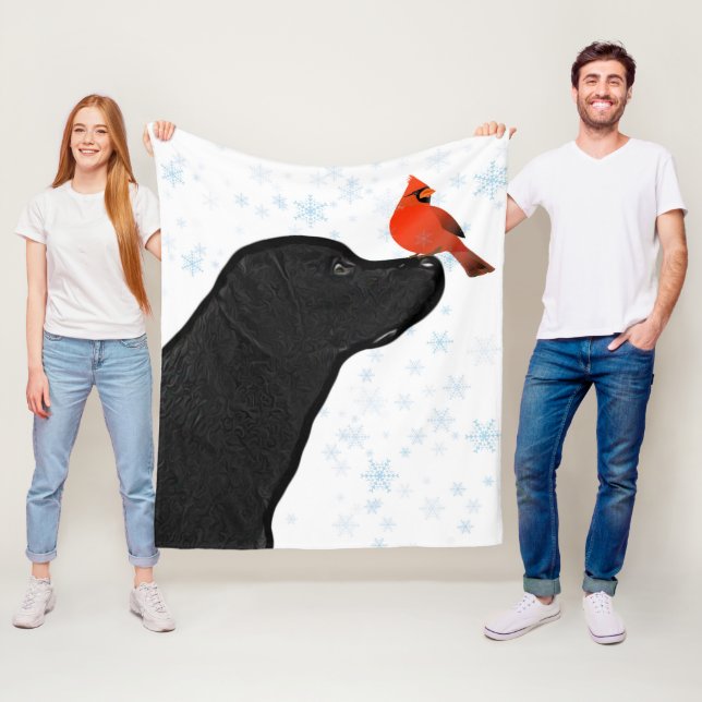 Cobertor De Velo Black Lab e Cardinal Natal (In Situ)